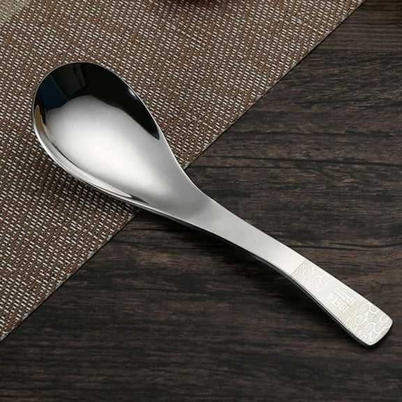 5.6 inches Soup Spoons,Stainless Steel Thick Short Handle Table Spoon for Soup Cereals Dips Curry Sauces Stews