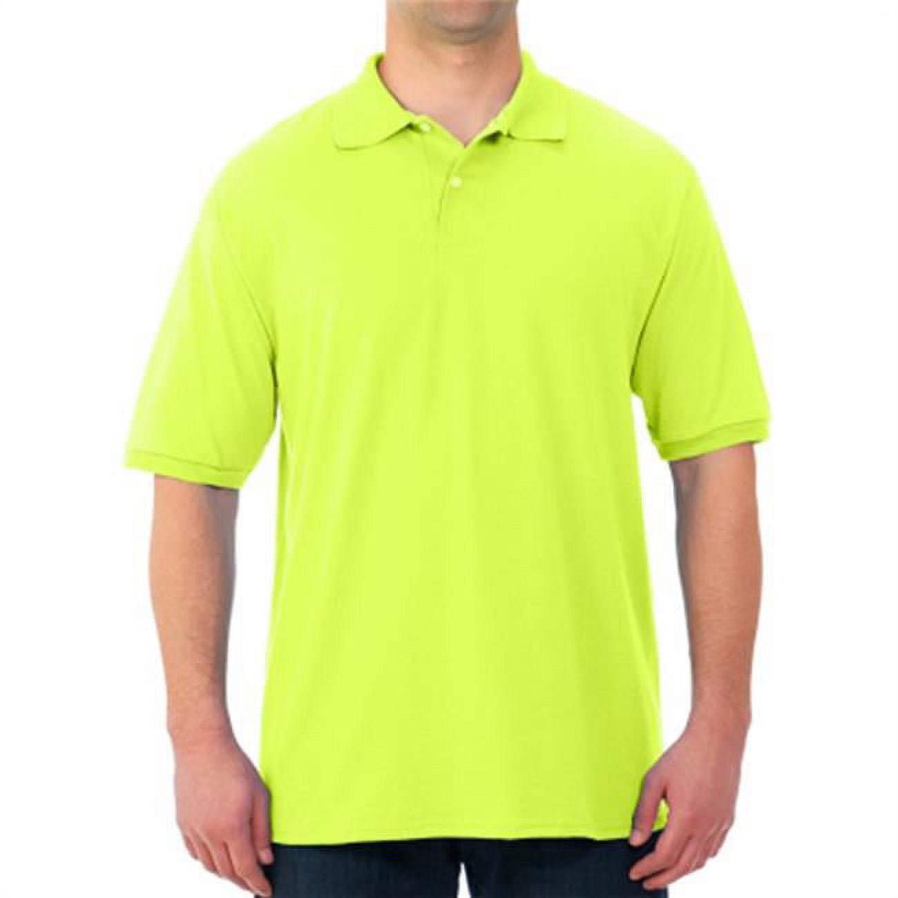 5.6 oz Jerzees Irregular Polo Shirts, Safety Green Extra Large Case