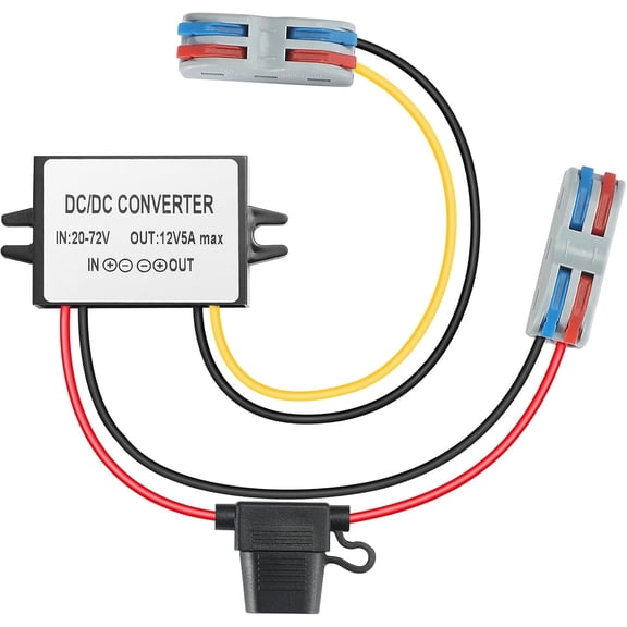 5 60 24 36 48 60 down to 12 voltage reducer converter 20-72 down to 12 converter waterproof pressure reducer transformer with fuse power golf cart