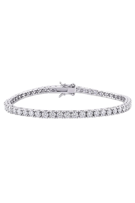 5.60 Carat (Ctw) Lab-Created Moissanite Tennis Bracelet in Sterling Silver