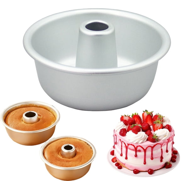 5.63" Mini Non-Stick Tube Cake Pan – Compact Aluminum Donut & Pudding Mold, Quick-Heat Chiffon Cake Tin for Small Families & Desserts
