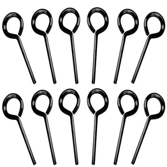 5/64 inch Standard Hex Dogging Key, 12 Pcs Black Allen Wrench Door Key Full Loop, Solid Metal Keychain for Push Bar Panic Exit Device