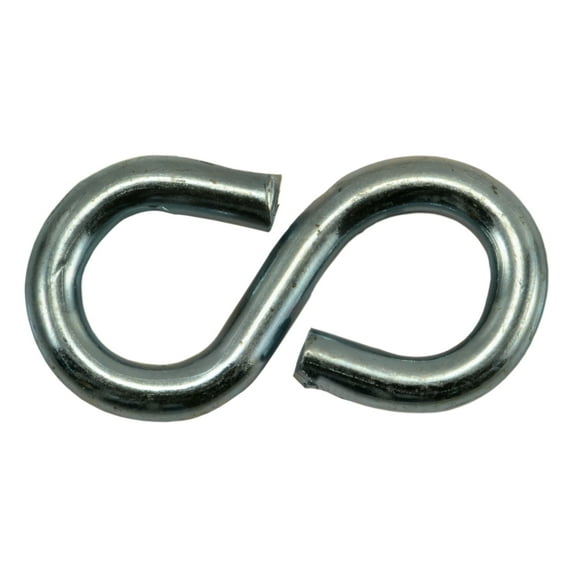 5/64" x 7/32" x 3/4" Zinc Plated Steel Closed S Hooks (60 pcs.)
