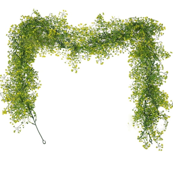 5.6FT Artificial Fall Willow Vine Garland, Flexed Faux Hanging Plant for Mantel, Fireplace, Doorway, and Table Runner, Autumn & Halloween Home Decor,Yellow