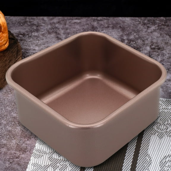 5/6Inch Baking Pan Square Portable Bread Loaf Tin Rounded Corner Edge 5 Inch YIWEI