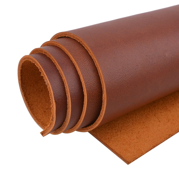 5/6OZ (1.8-2.0mm Thick) Brown Full Grain Cowhide Leather Genuine Cow Leathercraft Pieces Leather Skins