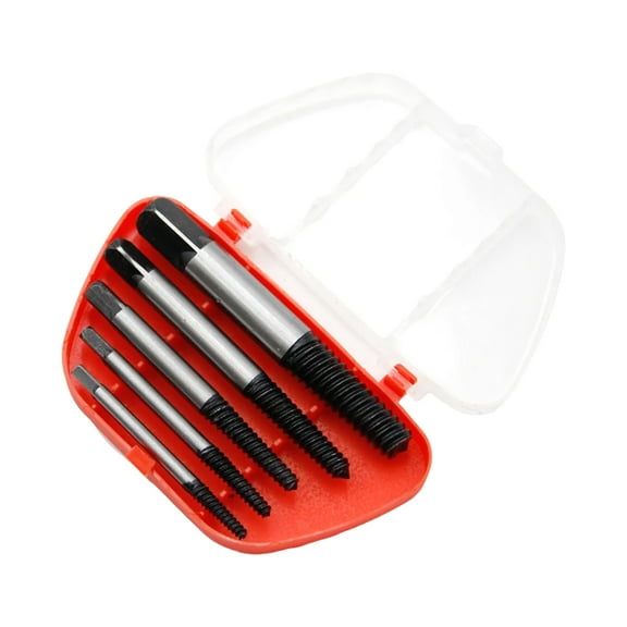5/6Pcs Professiona Broken Screw Puller Coarse Tooth Fine Tooth Faucet Broken Wire Puller Screwdriver Tool Plastic Box