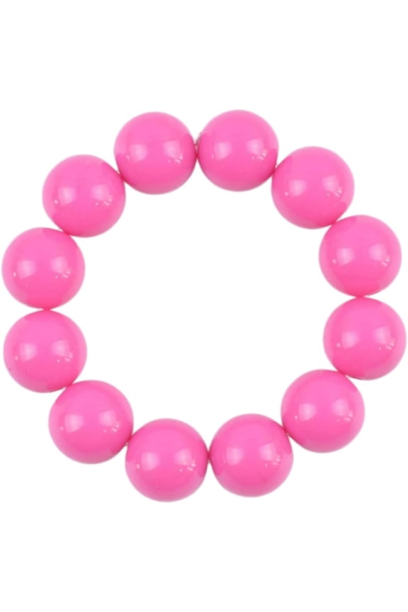 5/6Pcs Set Bohemian Colorful Multilayered Round Bead Stretch Adjustable Bracelet Retro Chunky Jewelry Charm Holiday Boho 80s 90s Pink Purple Stackable Strand Bracelet