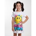thumbnail image 1 of Trendy Chic Girls Short Sleeve Dress Casual Dress Casual Fit Basic Design for Kids Girls Age 5-13, 1 of 6