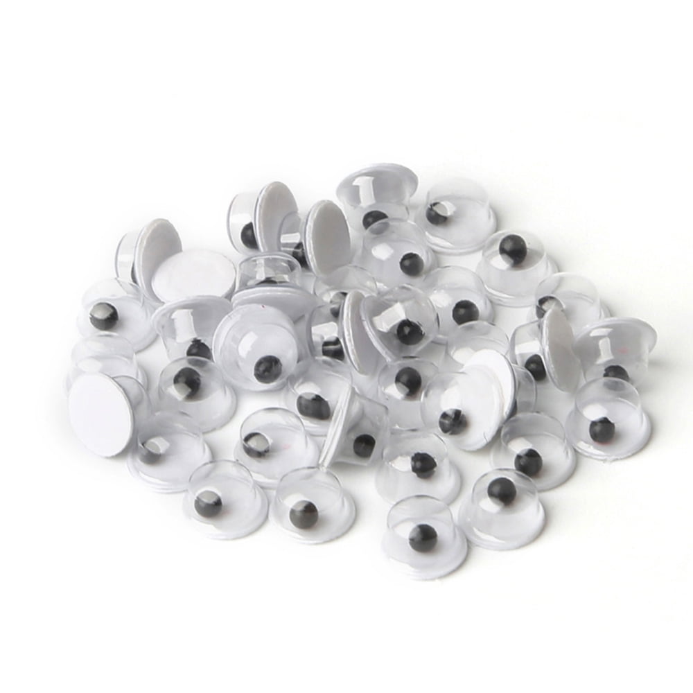 5/6mm Black Wiggle Googly Eyes Set Round Googly Eyes with Selfadhesive Design for DIY Crafts