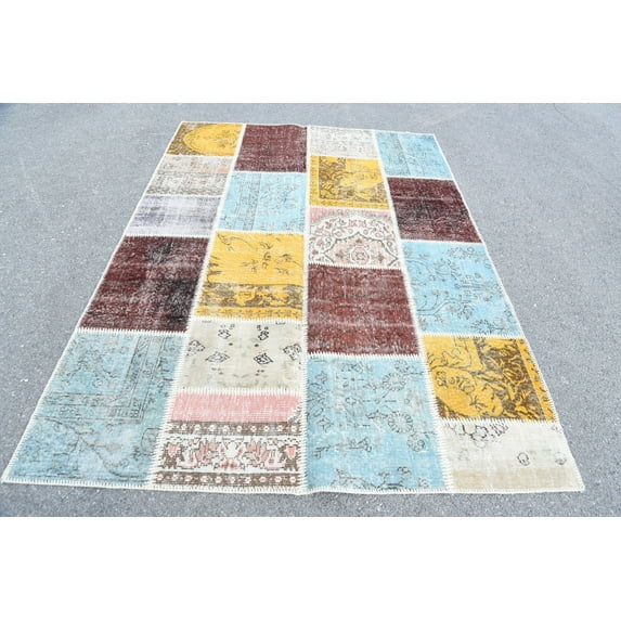 5.6x7.9 ft Large Rug, Turkish Rug, Moroccan Rug, Home Decor Rug, Vintage Rug