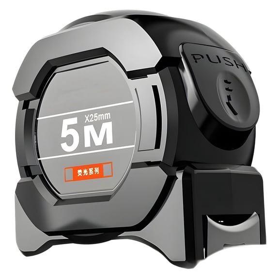 5/7.5/10m Steel Measuring Tape High Contrast Dark Easy Reading Fluorescent Tape Measure for Low Light Visibility Heavy Duty