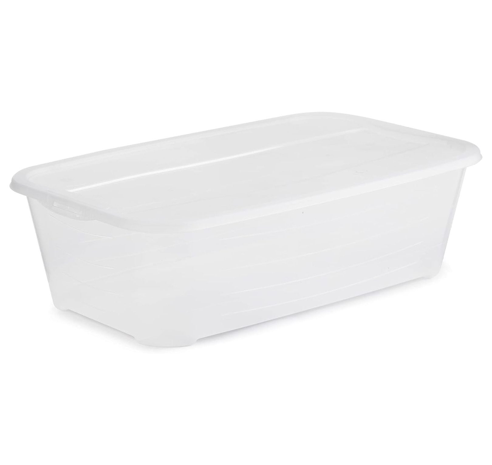 5.7/6 Liter/Quart Clear Stacking Storage Box Clear Container, 72 Pack ...