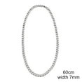 thumbnail image 1 of 5/7/9/MM Gold Silver Punk Gothic Cool Heavy Link Cuban Chain Stainless Steel Necklace Metal Collar 60CM WIDTH 7MM, 1 of 8