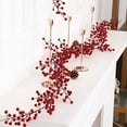 thumbnail image 1 of 5.7 FT Red Christmas Garland Decoration Simulation Rattan Branches for Home Mantle Table Fireplace Holiday Hanging Decor, 1 of 4