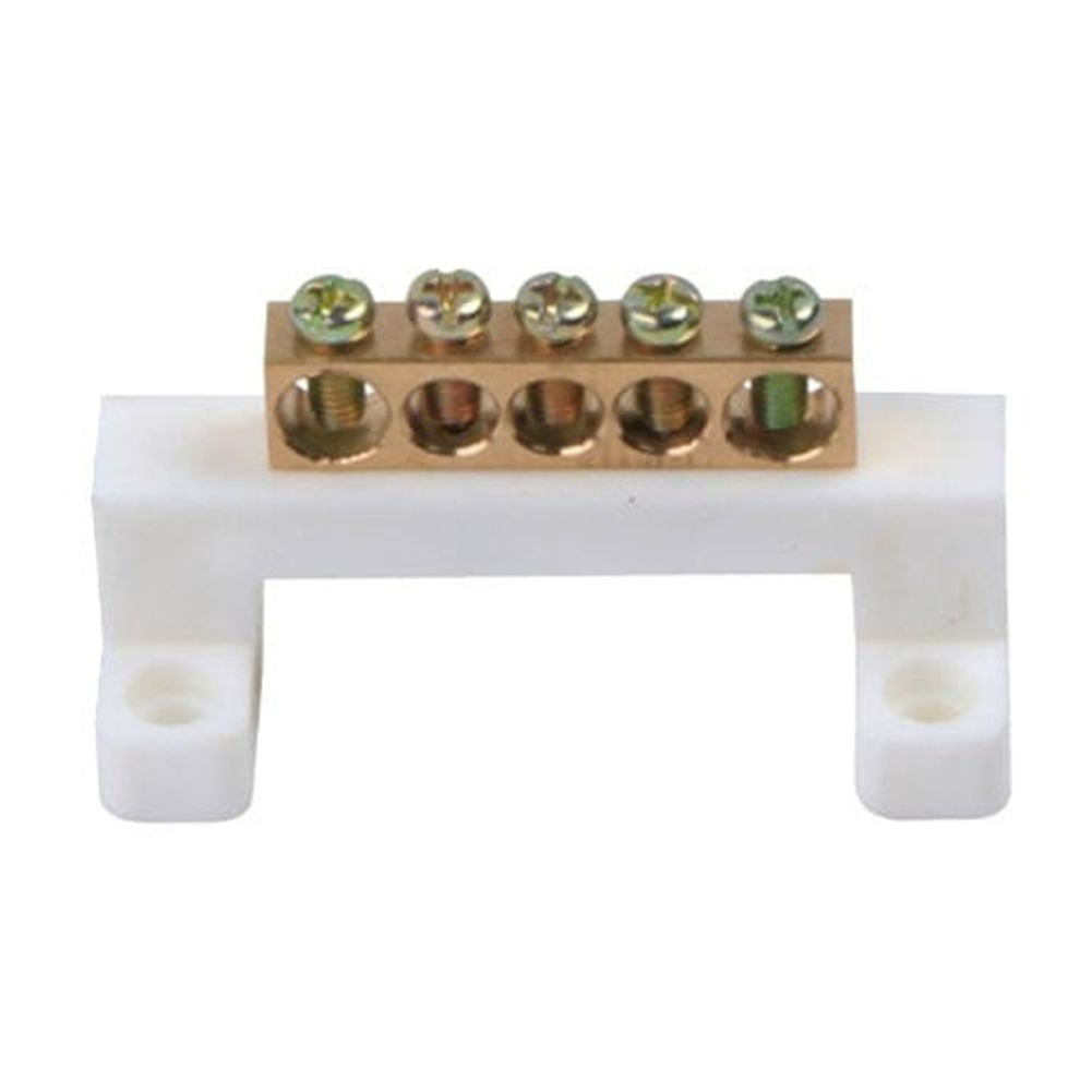 5/7 Holes Bridge Shape Ground Wire Line Row Copper Tone Terminal Block ...