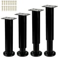 57 Inch / 1218cm Adjustable Metal Furniture Legs, TCHOSUZ Set of 4