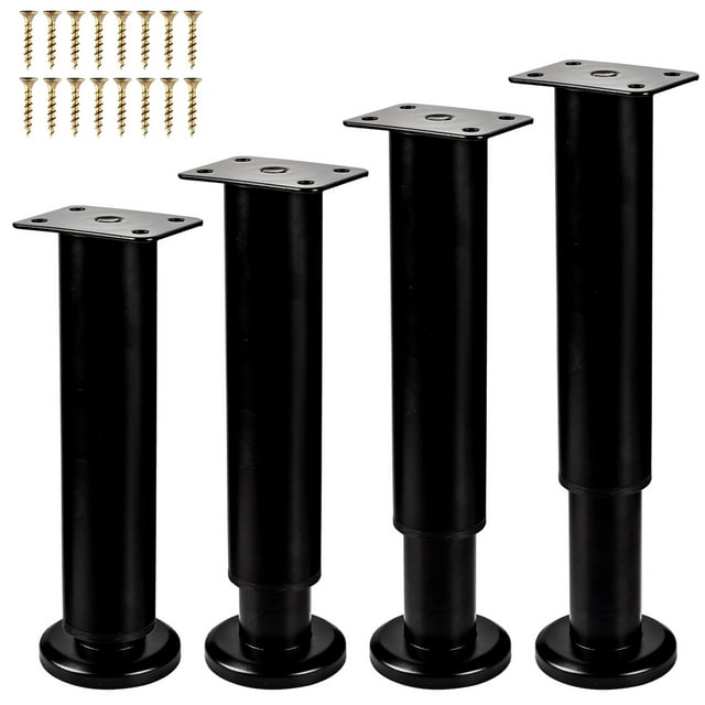 57 Inch / 1218cm Adjustable Metal Furniture Legs, TCHOSUZ Set of 4