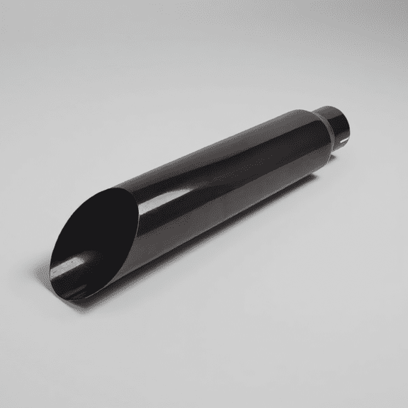 5-7 Inch Black Exhaust Stack Tip Miter Cut Top T409 Stainless Steel Truck Chimney Pipe 36 Inch Length
