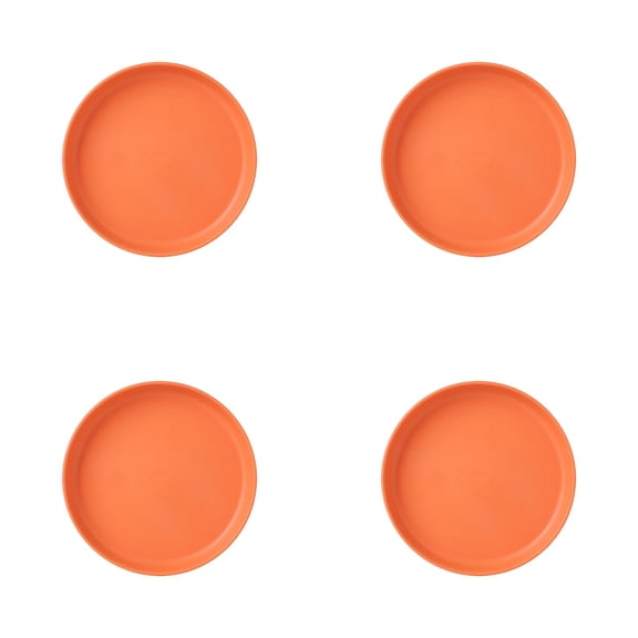 5.7 Inch Reusable Deep Dessert Plates, ECO FRIENDLY Dinnerware Set for Kitchen, Microwave Dishwasher Safe, Lightweight Round Plates for Dog Cat Pet Bowls 4PCS