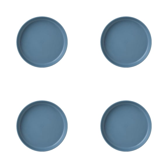 5.7 Inch Reusable Deep Dessert Plates, ECO FRIENDLY Dinnerware Set for Kitchen, Microwave Dishwasher Safe, Lightweight Round Plates for Dog Cat Pet Bowls 4PCS
