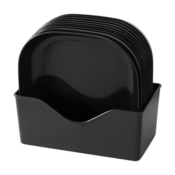 5.7-Inch Square Dinner Plates | Unbreakable Plastic Plates | Dishwasher & Microwave Safe | Reusable Lightweight Plates for Kitchen, Camping