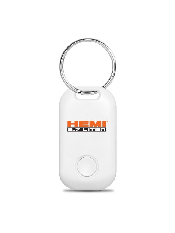 5.7 Liter Bluetooth Smart Key Finder White Key Chain Keyring for Dodge Jeep RAM