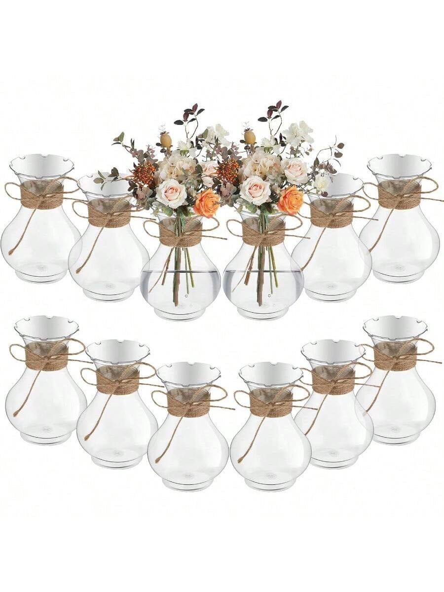 5.7 Plastic Small Vases For Centerpieces Plastic Bud Vase Bulk Hyacinth ...