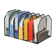 5/7 Section Desk Organizer Sturdy File Folder Holder 9.45*8.43*7.87in Adjustable Metal Rack File Sorter for Home