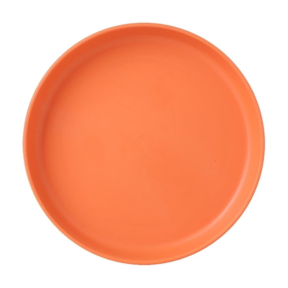 5.7" Wheat Straw Plates,Orange Plastic Plates,Unbreakable Dinner Plates Set Plastic Plates Reusable Dishwasher & Microwave Safe for Restaurants Kitchen Food Outdoor Camping