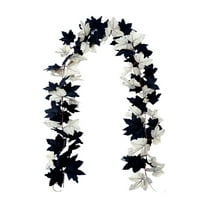 5.7 ft Wedding Fireplace Mantel Wall Hanging Maple-Leaf Garlands Artificial Fall Vine Garland for Halloween Thanksgiving Christmas Decor