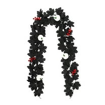 5.7 ft Wedding Fireplace Mantel Wall Hanging Maple-Leaf Garlands Artificial Fall Vine Garland for Halloween Thanksgiving Christmas Decor