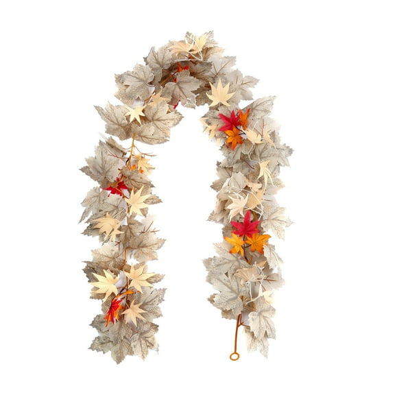 5.7 ftWedding Fireplace Mantel Wall Hanging Maple-Leaf Garlands Artificial Fall Vine Garland for Halloween Thanksgiving Christmas Decor
