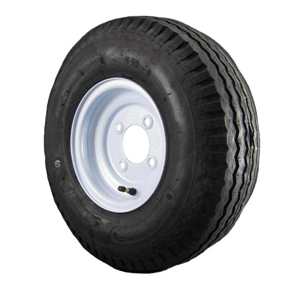 5.70X8 Kenda Loadstar Trailer Tire LRC on 4 Bolt White Wheel