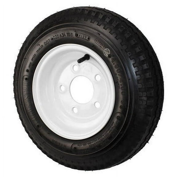5.70x8 Loadstar Trailer Tire LRC on 5 Bolt White Wheel