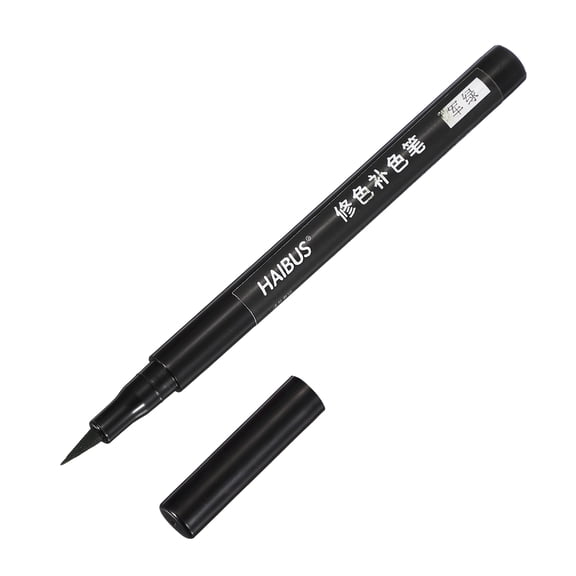 5.71 Inches Fabric Marker Pen, Fabric Brush Point Marker Quick Dry Waterproof for DIY Canvas Denim Linen Clothing Color Repairing, Army Green 2