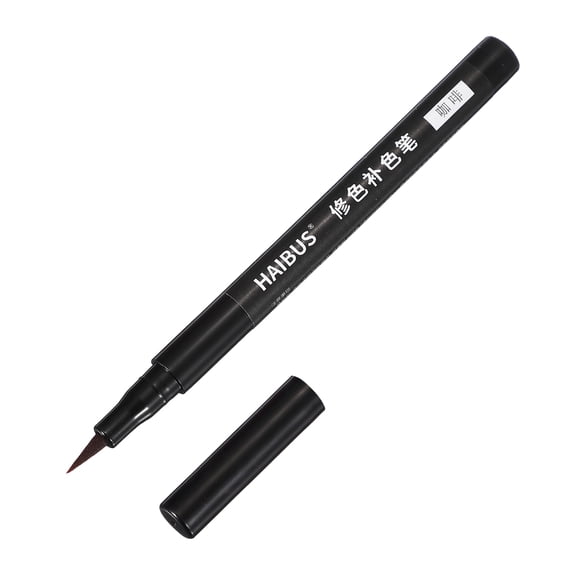 5.71 Inches Fabric Marker Pen, Fabric Brush Point Marker Quick Dry Waterproof for DIY Canvas Denim Linen Clothing Color Repairing, Brown