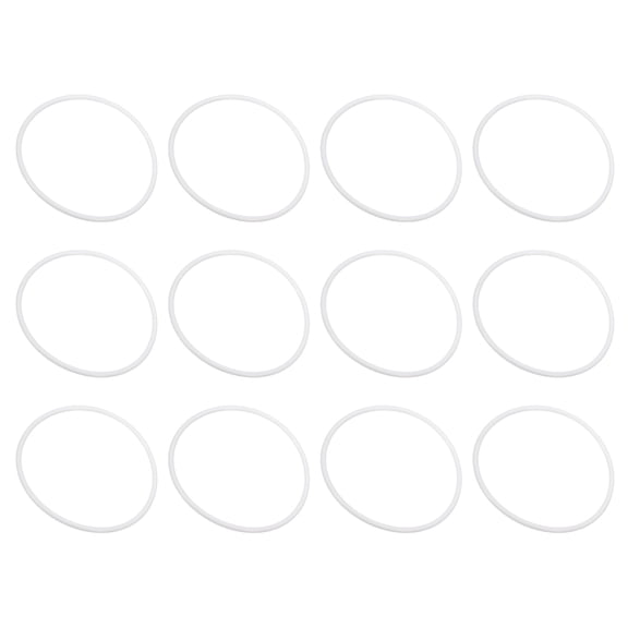 Uxcell Plastic Craft Rings Dream Catcher Circle Macrame Round Rings Floral Hoops Rings 12 Pack White 5.71"