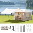 thumbnail image 1 of 5.72m² Inflatable Camping Tent,for 4 Person, Easy Setup 4 Season Windproof Glamping Tent With Mesh Windows & Pump,waterproof Windproof Outdoor Shelter With Uv Protection, For Camping, Beach, 1 of 8