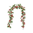 thumbnail image 1 of 5.74 Ft Christmas Garland for Front Door Hanging Red Berries Vines Artificial Holly Berry Garland for Mantle Stairs Fireplace Table Christmas Decor, 1 of 6