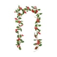 thumbnail image 1 of 5.74 Ft Christmas Garland for Front Door Hanging Red Berries Vines Artificial Holly Berry Garland for Mantle Stairs Fireplace Table Christmas Decor, 1 of 6