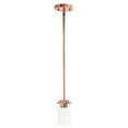 thumbnail image 1 of Elegant Designs 5.75" Essential Modern Farmhouse Adjustable 1-Light Cylindrical Clear Glass Kitchen Island Foyer Dining Room Hallway Bedroom Living Room Hanging Ceiling Pendant, Rose Gold, 1 of 8