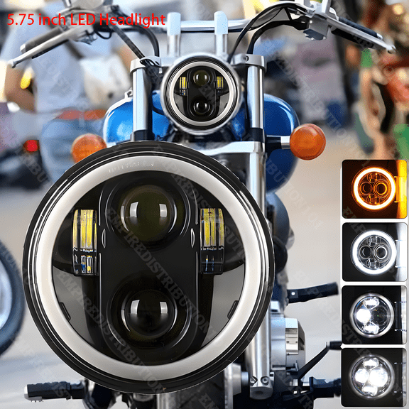 5.75 5-3/4 Motorcycle Projector LED Light Headlight For Honda Shadow Spirit 750