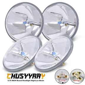 5.75" 5-3/4 inch Round LED Headlights Hi-Lo For Ford 500 1962-74 Galaxie