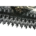 thumbnail image 1 of 5.75" Embroidered Venise Lace Trim Black White Green Gray Pink by Yard (Black), 1 of 2