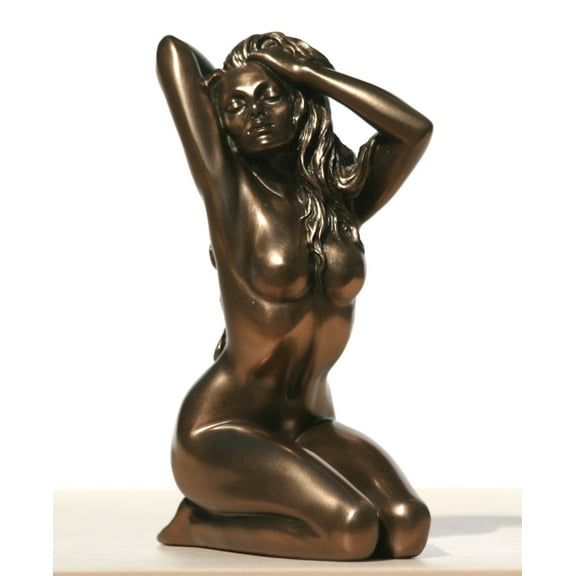 US 5.75 Inch Female Nude Figure Kneels in Arched Back Pose Display Decor