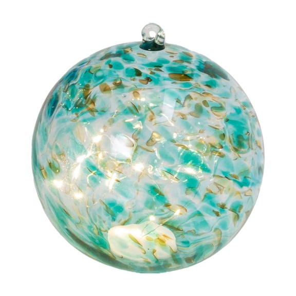 5.75 Inch Turquoise Elegant Illuminating Hand Blown Glass Sphere