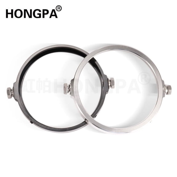 5.75 Inch Round Motorcycle Headlight Bezel Ring with Stable Mounting Bracket