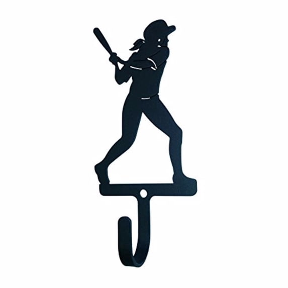 5.75 Inch Softball Woman or Girl Wall Hook Small