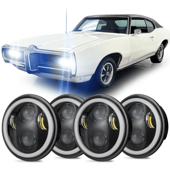5.75" LED Headlights for Pontiac LeMans 1963-1973 High Low Beam H5001 H5006 Headlamp Assembly